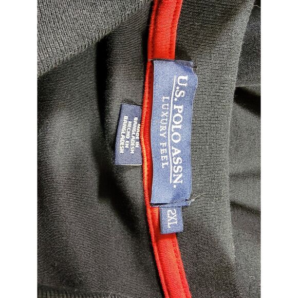 US Polo Assn Luxury Black Polo Shirt - 2XL - Picture 5 of 7